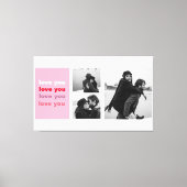 3つのコラージュ写真 | Love カラフル You Valentine キャンバスプリント (正面)