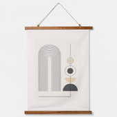 3つのコンポジションの幾何形状 吊り下げ型タペストリー (正面)