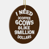 3つのコーヒー6牛の愛用農家  セラミックオーナメント (右)