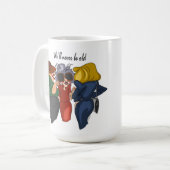 3つのゴスサイパーズ漫画コーヒーマグ コーヒーマグカップ (正面左)