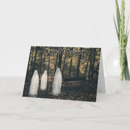 3つのゴーストのハロウィンカードと詩 カード