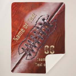 3つのサイズの最もクールでパーソナライズなフットボール毛布 シェルパブランケット