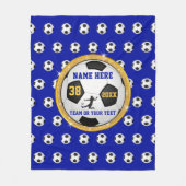 3つのサイズの極度のかわいくパーソナライズなサッカー毛布 フリースブランケット (正面)