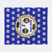 3つのサイズの極度のかわいくパーソナライズなサッカー毛布 フリースブランケット (正面(横))