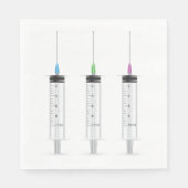 3つのシリンジ スタンダードランチョンナプキン (正面)
