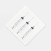 3つのシリンジ スタンダードランチョンナプキン (角)