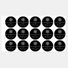 3つのシルバースフィア テキスト ブラック プロフェッショナルラベル ラベル