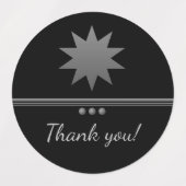 3つのシルバースフィア ブラック プロフェッショナルラベル ラベル (デザイン1)