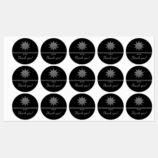 3つのシルバースフィア ブラック プロフェッショナルラベル ラベル (シート)