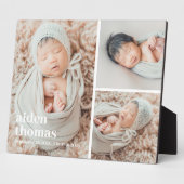 3つのシンプルフォトデスクトップのパーソナライズされたギャラリー フォトプラーク (側面)