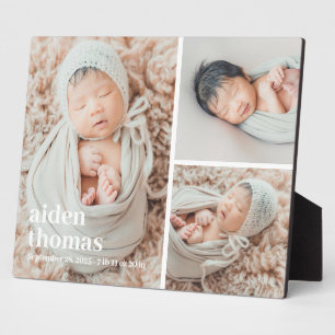 3つのシンプルフォトデスクトップのパーソナライズされたギャラリー フォトプラーク