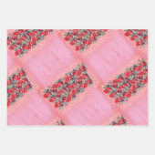 3つのシートの紙をラップする ラッピングペーパーシート (正面3)