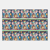 3つのシートの紙をラップする ラッピングペーパーシート (正面2)