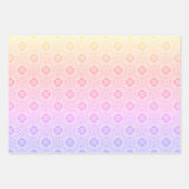 3つのシームレスなシーシェルパターンのセット ラッピングペーパーシート (正面3)