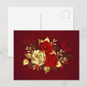 3つのジュエリーバラ インビテーションポストカード (正面/裏面)