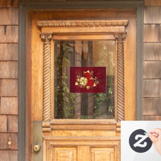 3つのジュエリーバラ ウィンドウサイン (ホームデコレーション)