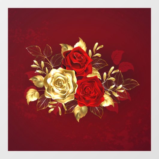 3つのジュエリーバラ ウィンドウサイン (シート)