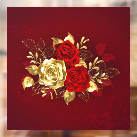 3つのジュエリーバラ ウィンドウサイン (シート2)