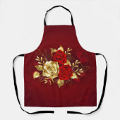 3つのジュエリーバラ エプロン (正面)