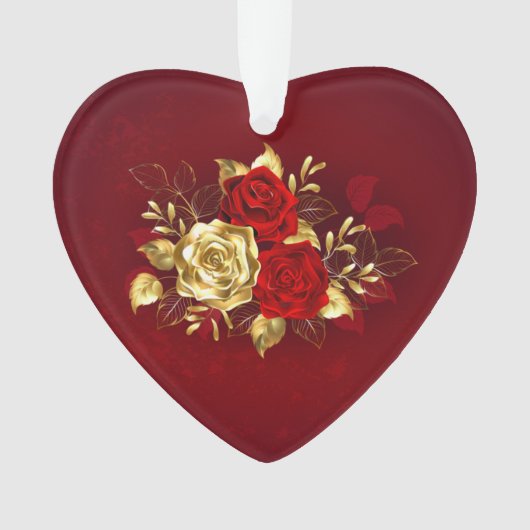 3つのジュエリーバラ オーナメント (正面)