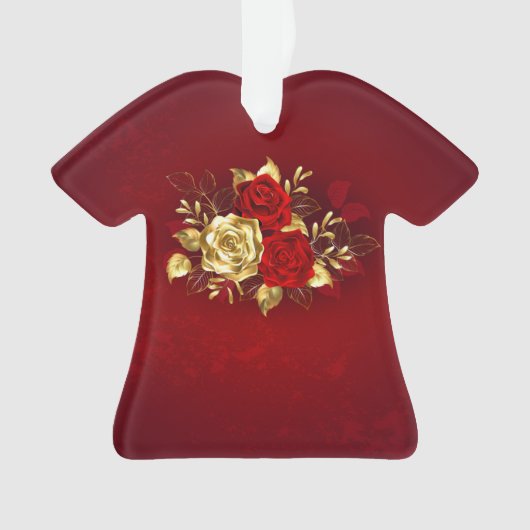 3つのジュエリーバラ オーナメント (正面)