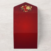 3つのジュエリーバラ オールインワン招待状 (外側)