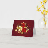 3つのジュエリーバラ カード (黄色い花)