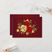 3つのジュエリーバラ カード (正面/裏面インサイチュ)