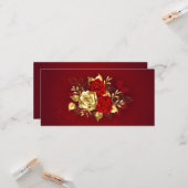 3つのジュエリーバラ カード (正面/裏面インサイチュ)