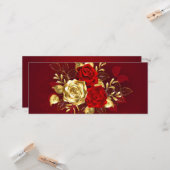 3つのジュエリーバラ カード (正面/裏面インサイチュ)