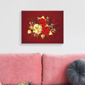 3つのジュエリーバラ キャンバスプリント (インサイチュ (リビング))