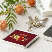 3つのジュエリーバラ キーホルダー (側面)