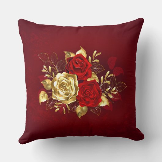 3つのジュエリーバラ クッション (裏面)