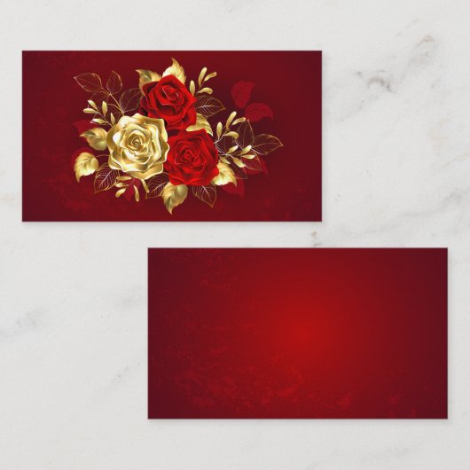 3つのジュエリーバラ コーリングカード (正面/裏面)