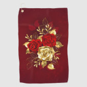 3つのジュエリーバラ ゴルフタオル (正面)