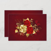 3つのジュエリーバラ サンキューカード (正面/裏面)