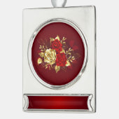 3つのジュエリーバラ シルバープレートバナーオーナメント (左)