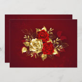 3つのジュエリーバラ シーズンカード (正面/裏面)