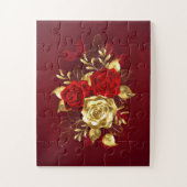 3つのジュエリーバラ ジグソーパズル (縦)