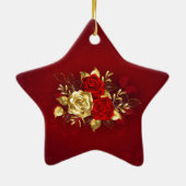 3つのジュエリーバラ セラミックオーナメント (裏面)