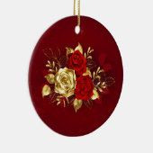 3つのジュエリーバラ セラミックオーナメント (右)