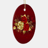 3つのジュエリーバラ セラミックオーナメント (右)