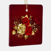 3つのジュエリーバラ セラミックオーナメント (右)