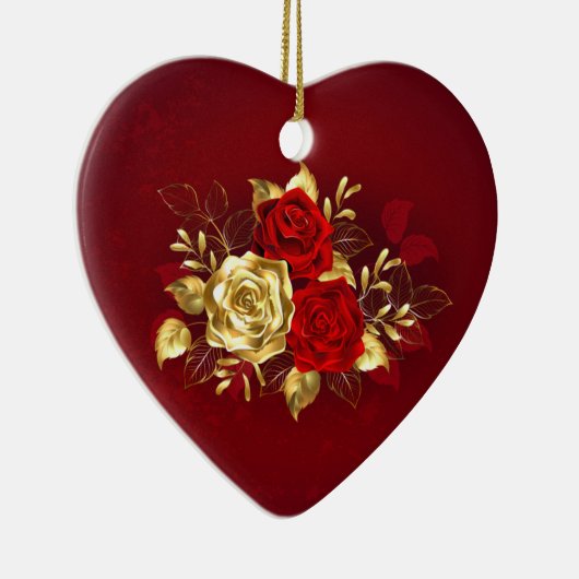 3つのジュエリーバラ セラミックオーナメント (右)