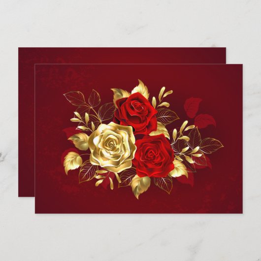 3つのジュエリーバラ セーブザデート (正面/裏面)