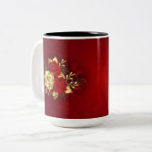 3つのジュエリーバラ ツートーンマグカップ (正面左)