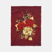 3つのジュエリーバラ フリースブランケット (正面)