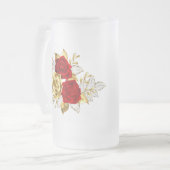 3つのジュエリーバラ フロストグラスビールジョッキ (正面左)