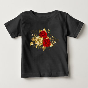 3つのジュエリーバラ ベビーTシャツ