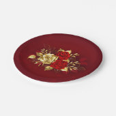 3つのジュエリーバラ ペーパープレート (アングル)